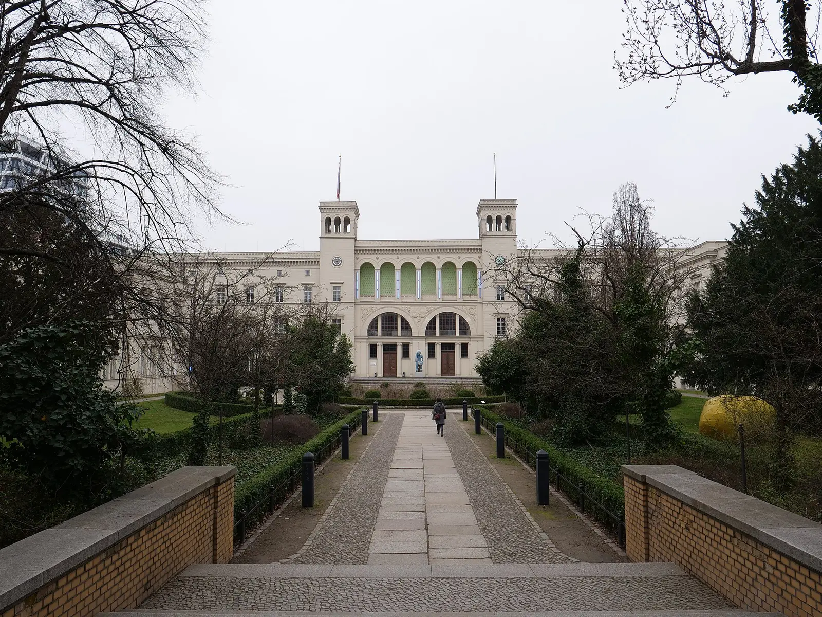 Front facade of the Hamburger Bahnhof museum of contemporary art in Berlin